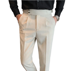 Men High Waisted Vintage Pants | Men Old Money Formal Pants | Formal Office Suit Pants