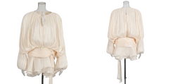 Women Flowy Mini Dress | V Neck | Long Sleeve | Spliced | Lace Up | Blouse Dress