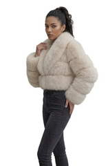 Women Fluffy Cropped Fur Coat | Winter Street Style Fur Jacket