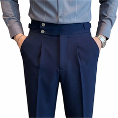 Men High Waisted Vintage Pants | Men Old Money Formal Pants | Formal Office Suit Pants