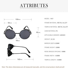 Unisex Vintage Round Sunglasses