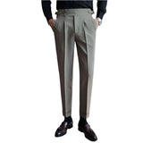 Men High Waisted Vintage Pants | Men Old Money Formal Pants