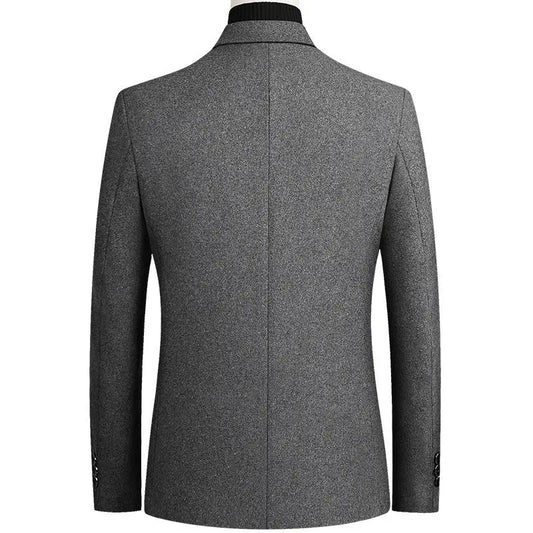 Wool Blazer Men | Business Casual Winter Wedding Suit Coat