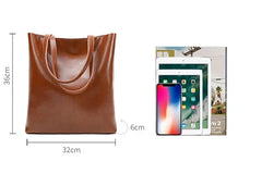Women Genuine Leather Tote Bag | Large Capacity Leather Bag