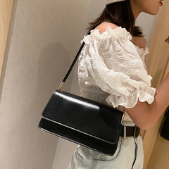 Women Leather Flap Bag | Small Crossbody Bag