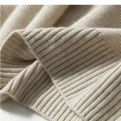 Women Cashmere Sweater | High Neck Thick Wool Pullover