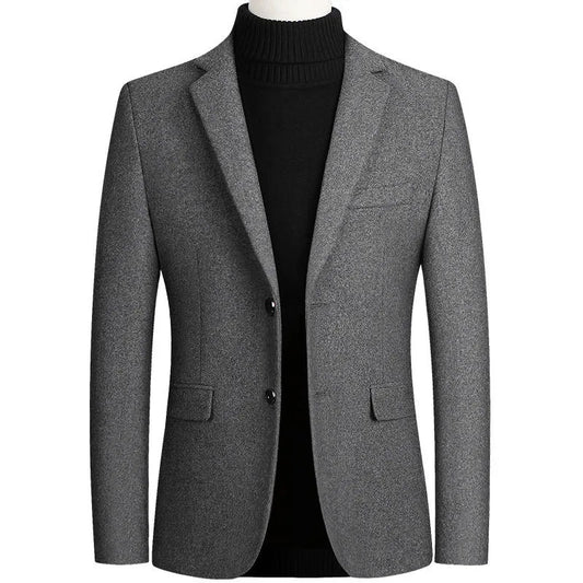 Wool Blazer Men | Business Casual Winter Wedding Suit Coat