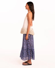 Women Vintage Leather Tassel Vest | Sleeveless | Backless | Halter Top