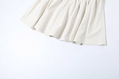 Women Contrast Patchwork Pleated Mini Dress | Boat Neck Slim Fit Party Dress