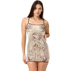Women Marry Mesh Dress | Low-Neck | See Through | Bodycon