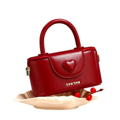 Women Love Box Bag | Red Women Designer Handbag | Heart Bag