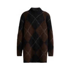 Women Printed Turtleneck Sweater Dress | Long Sleeve | Loose | Thick Knit Pullover | Fluffy