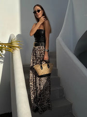 Women Satin with Belt High Waisted Trousers | Wide Leg Pants | Casual Pants