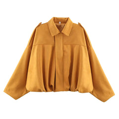 Women Vintage Oversize Bomber Jacket | Loose Jacket