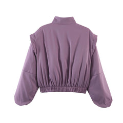 Women Puffer Jacket | Bomber Jacket | Short Jacket | Long Sleeve | Cropped