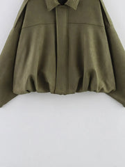 Women Vintage Oversize Bomber Jacket | Loose Jacket