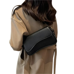 Women Vintage Leather Crossbody Bag |  Small Flap Shoulder Bag