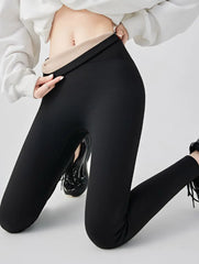Women Thick Fleece Leggings | Winter | Elastic Tight | Warm Shark Pants | High Waist | Slimming Yoga Leggings