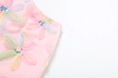 Women Floral Mini Skirt | Sequin Mesh Skirt | Summer | Party | Holiday