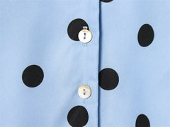 Women Polka Dot Jacket | Long Sleeve | Loose Coat