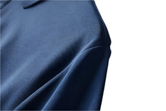 Men Summer Short Sleeved Cotton Polo Shirt | Business Casual Breathable T-Shirt