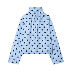 Women Polka Dot Jacket | Long Sleeve | Loose Coat