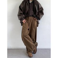Men Wide Leg Pants | High Waist | Straight | Loose | Casual Pants