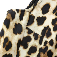 Women Leopard Print Mini Dress | Sleeveless O-Neck Dress