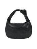 Women Woven Leather Knotted Strap Shoulder Bag