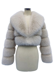Women Fluffy Cropped Fur Coat | Winter Street Style Fur Jacket