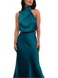 Women Satin Long Dress | Silk Evening Dress  | Party Dress