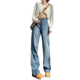 Women High Waisted Jeans | Loose Wide Leg Straight Jeans