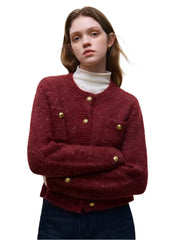 Women Wool Short Knitted Cardigan