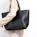 Women Classic Real Leather Tote Bag |  Large Capacity Handbag | Office Purse