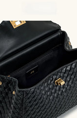 Women Leather Pillow Bag | Lock Clasp Handbag | Small Handbag | Shoulder Bag | Crossbody Bag