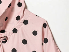 Women Polka Dot Jacket | Long Sleeve | Loose Coat