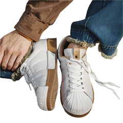 Men Vintage White leather Sneakers