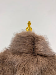 Women Cropped Patchwork Feathers Coat |  V-Neck Long Sleeve Open Stitch Short Fur Coat