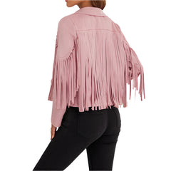 Women Cropped Spring Fringe Jacket | Tassel Jacket