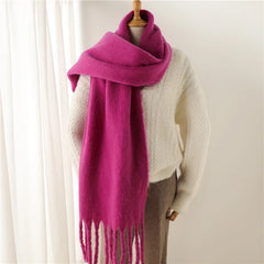 Women Warm Winter Cashmere Scarf | Thick Soft Tassel Shawl | Long Poncho | Echarpe | Pashmina