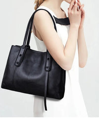 Women Leather Shoulder Bag | Office Handbag | Large Capacity Handbag | Patchwork Tote Bag