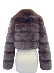 Women Fluffy Cropped Fur Coat | Winter Street Style Fur Jacket