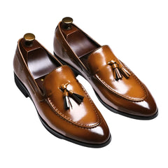 Man Tassel Italian Leather Loafers