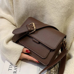 Women Vintage Flap Bag | Mini Leather Shoulder Bag