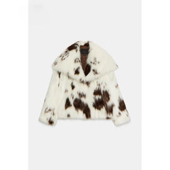 Women Animal Print Plush Coat | Loose | Warm | Thick Fur Jacket