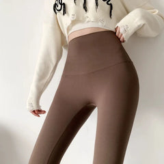 Women Thick Fleece Leggings | Winter | Elastic Tight | Warm Shark Pants | High Waist | Slimming Yoga Leggings