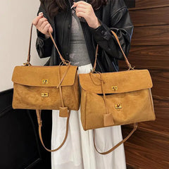 Women French Handbag | Luxury Shoulder Bag | Large Capacity Metal Buckle Tote Bag