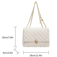 Women Quilted Leather Bag | Classic Flap Crossbody Bag