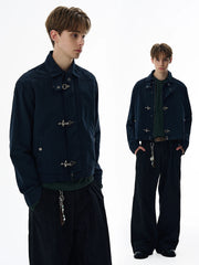 Unisex Lobster-Clasp Deck Jacket | Retro Gothic | Aircraft Button Jacket | Vintage Casual Jacket | Y2K
