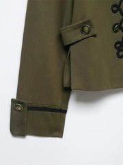 Women Rope Knot Button Jacket | Long Sleeves | Napoleon Jacket